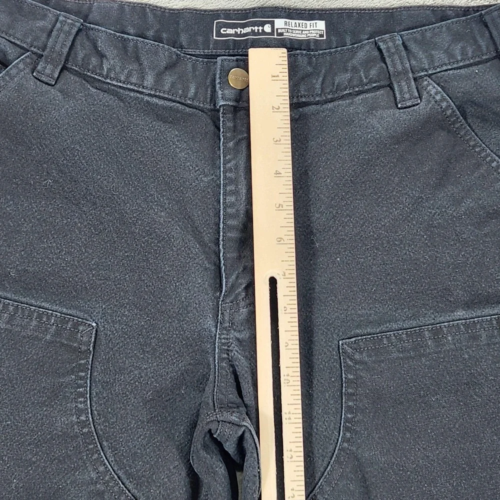 Carhartt Rugged Flex Pants Mens 36x32 Black Relaxed Duck Double Front Carpenter